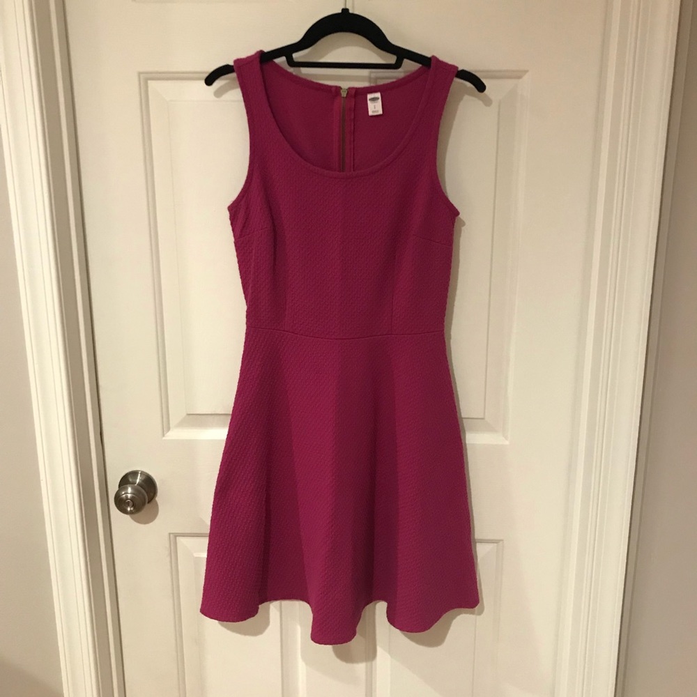 Magenta Sleeveless fit and flare dress